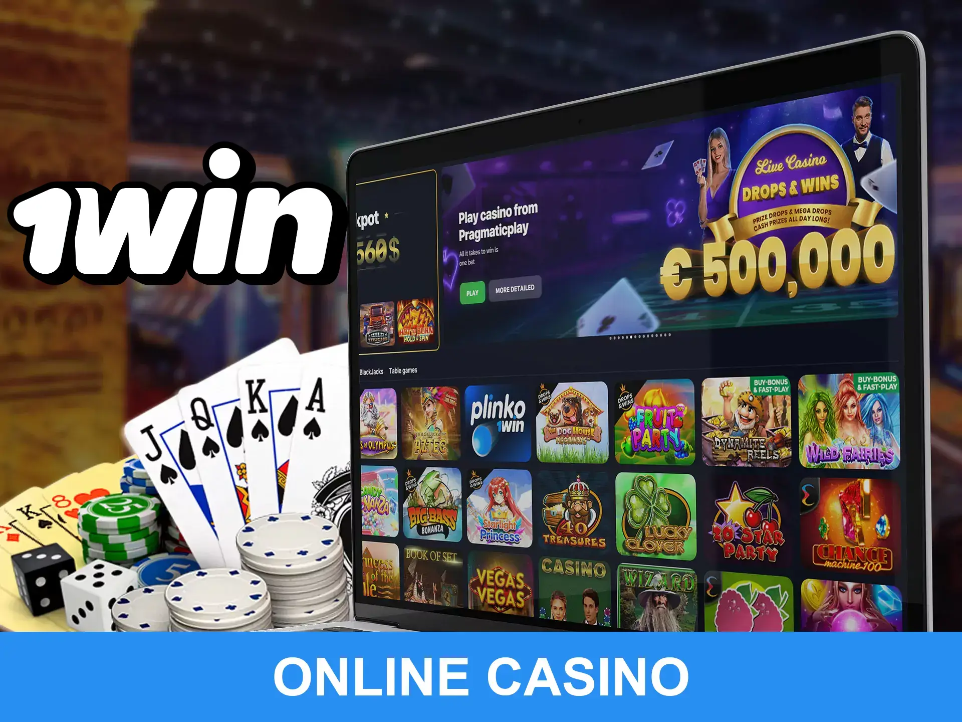 Choose your favourite casino game at 1Win.