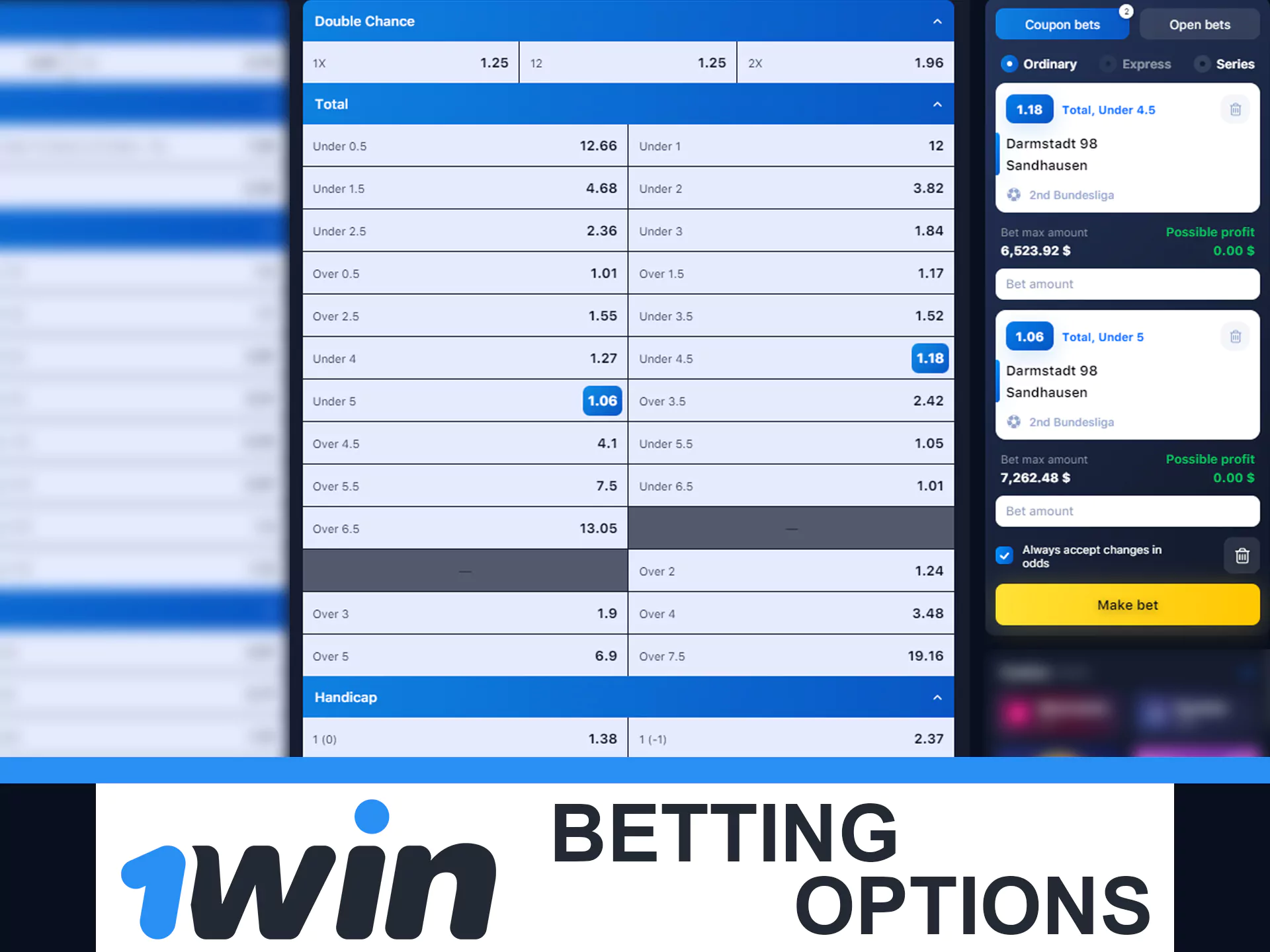 You can create your own custom bet at 1win.