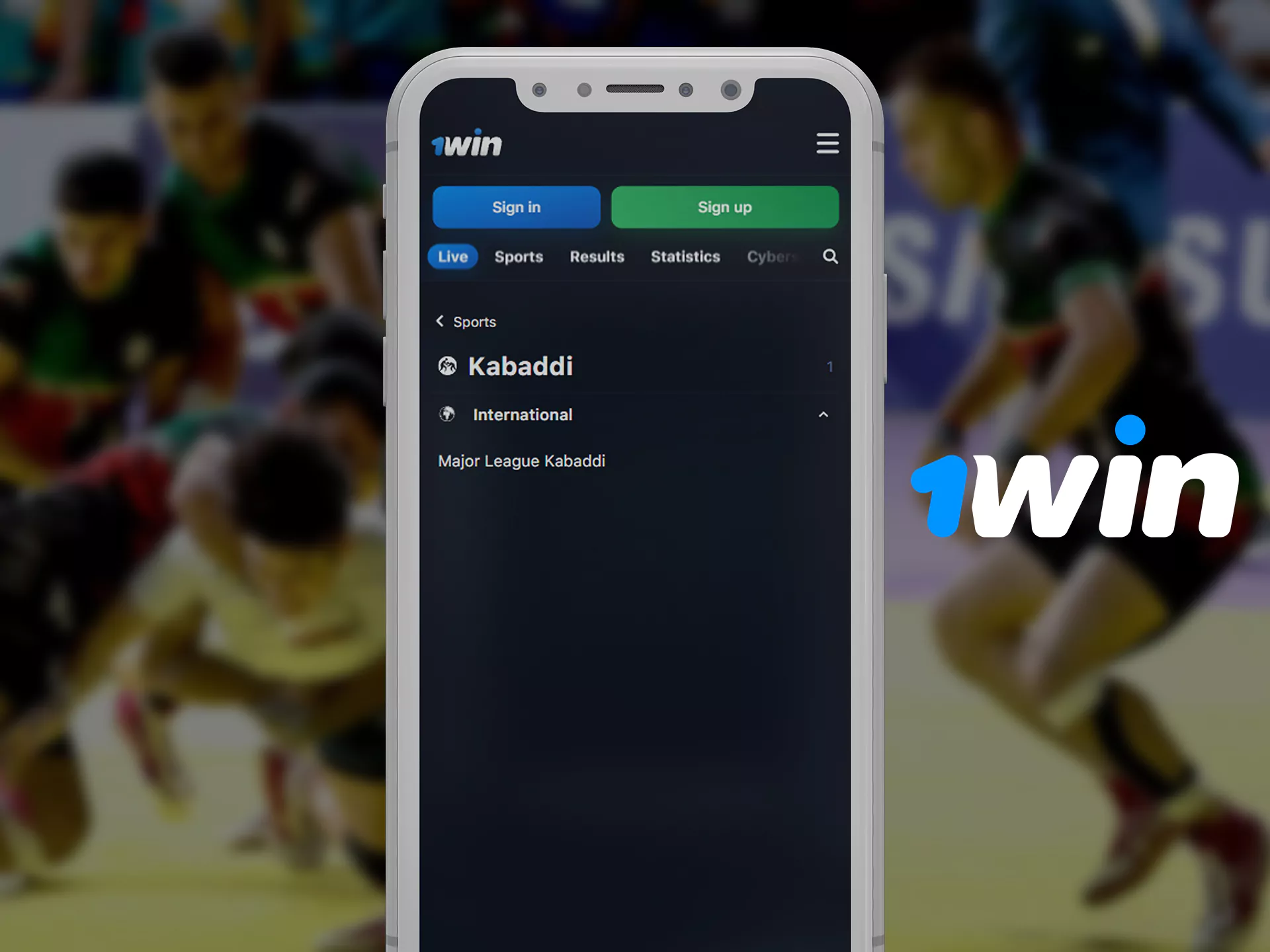 Bet on kabaddi on the 1win app.