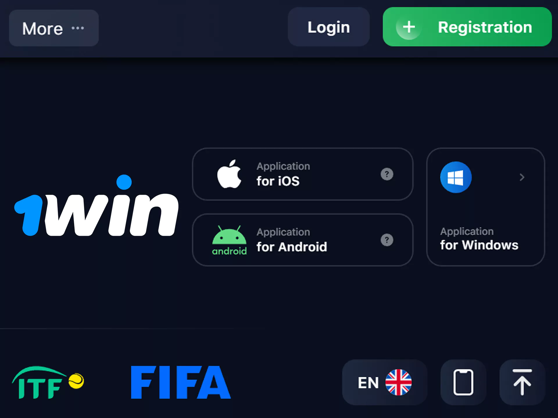 Check for the 1win app for your device.