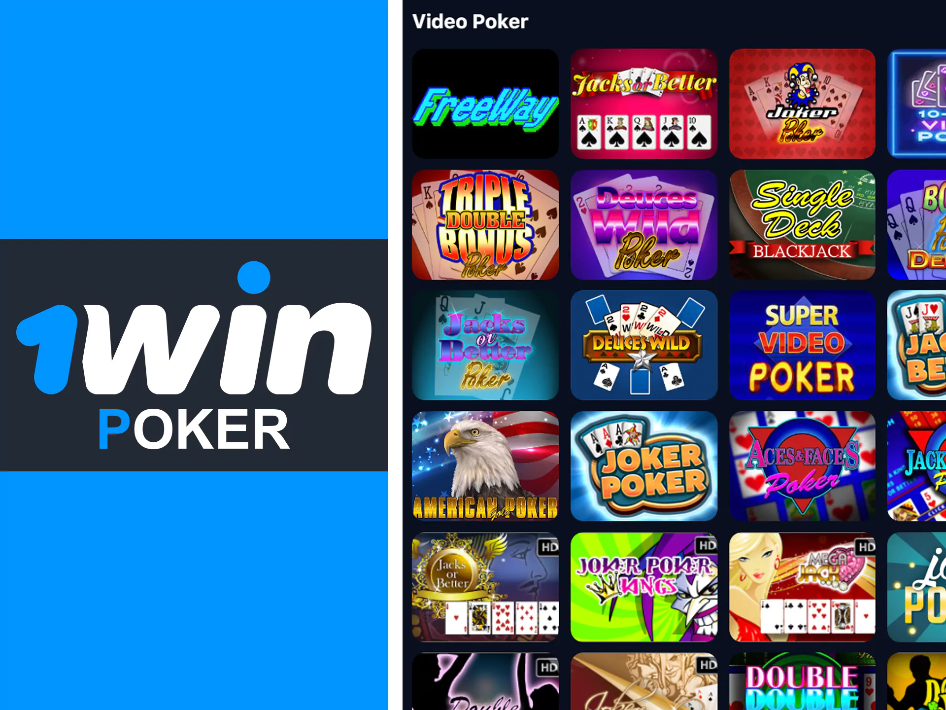 Play casino games at 1win.