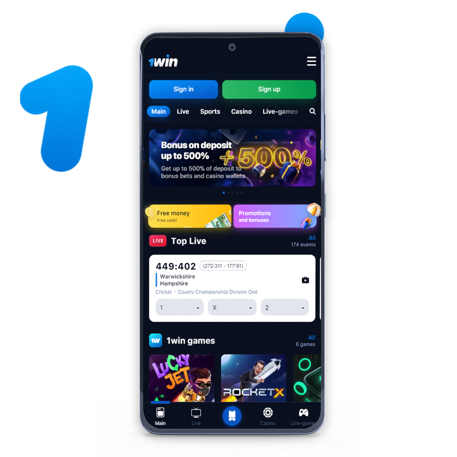 1win App Download for Android (APK) and iOS for FREE 2023