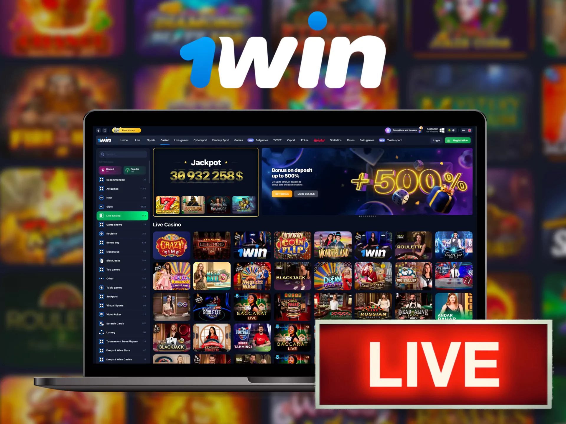 1Win Live Casino: Games, Bonus BDT 120,400