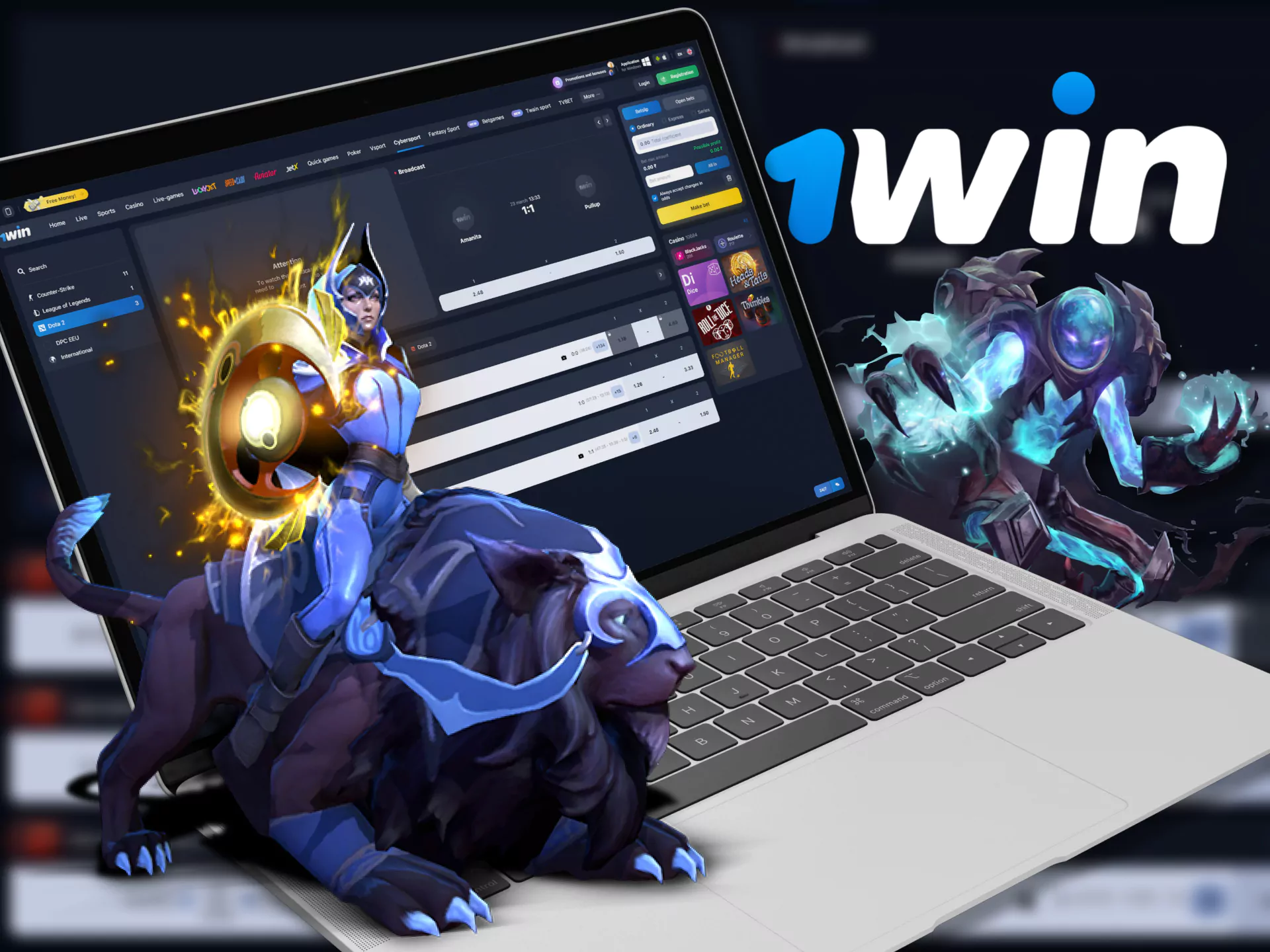 At 1Win, bet on important DOTA 2 tournaments.