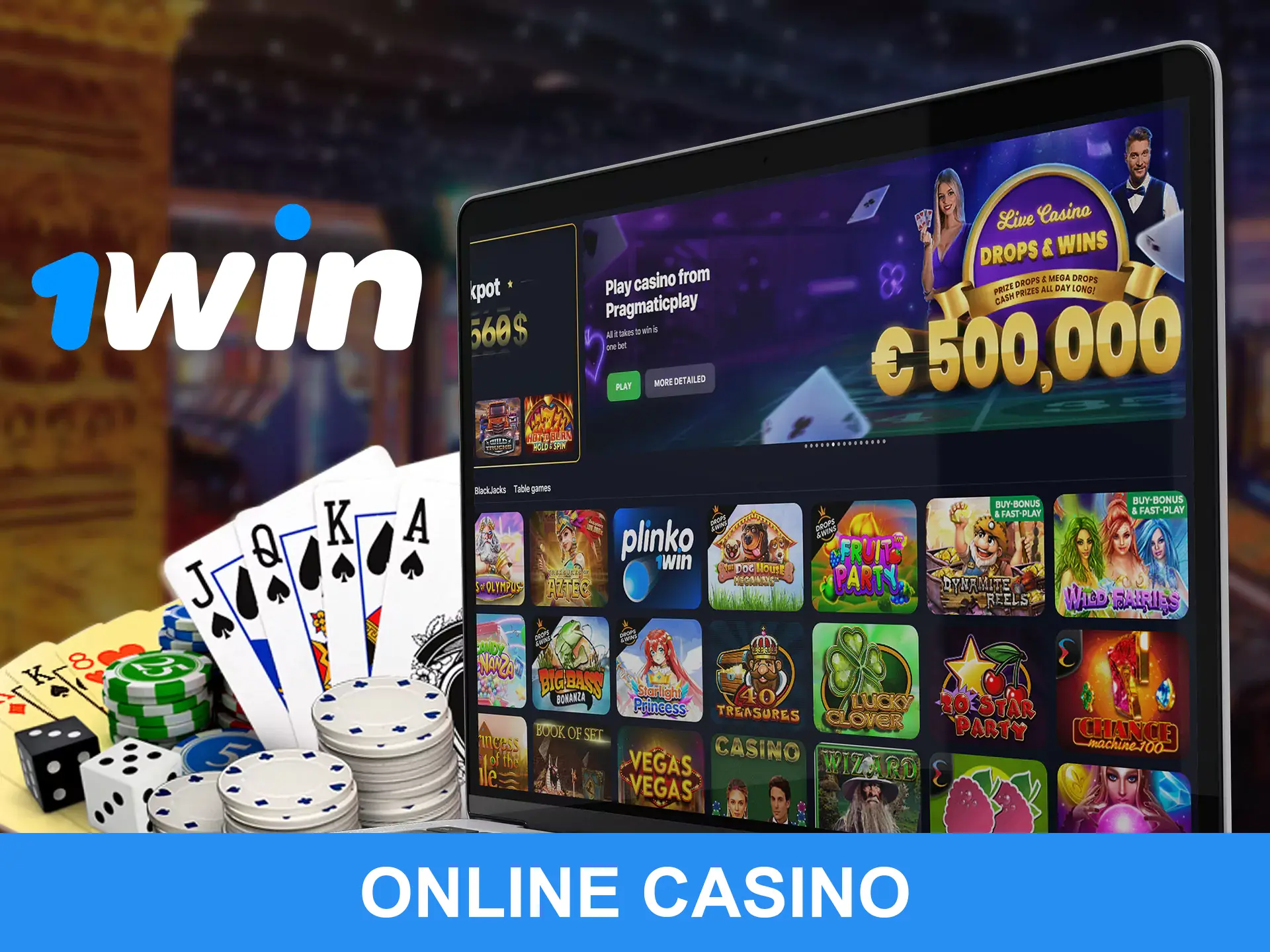 Choose your favourite casino game at 1Win.