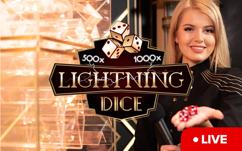 Try your luck in live mode in Lightning Dice with 1win.