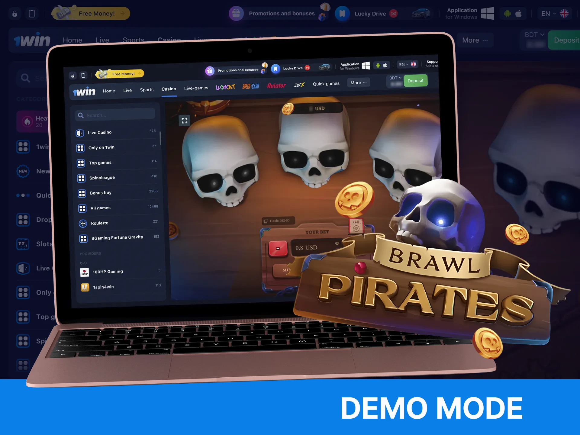 Enjoy playing Brawl Pirates in free demo mode at 1Win.