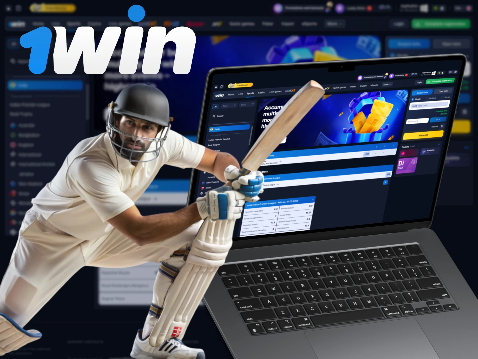 See all the IPL betting markets available at 1Win.