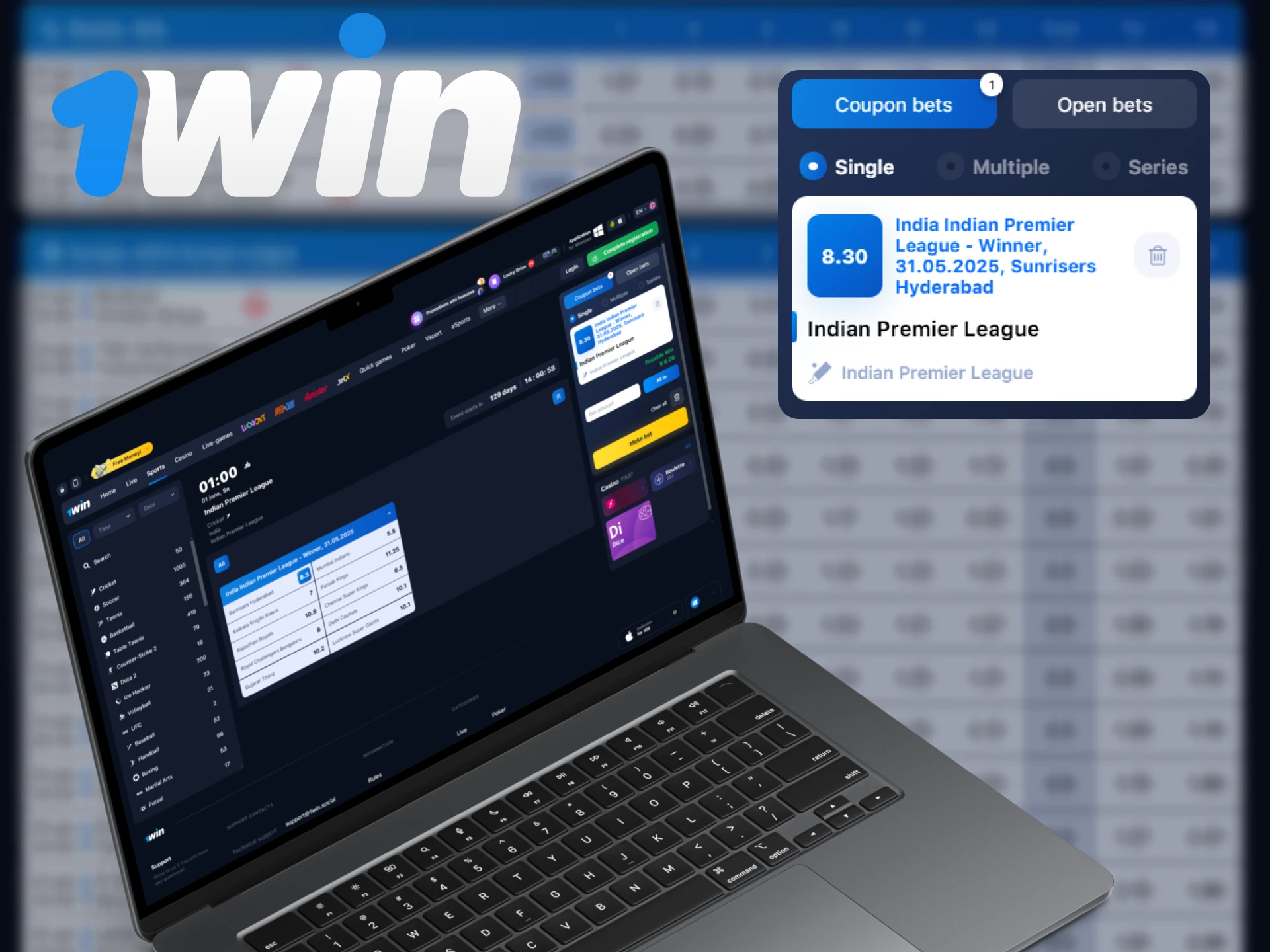 Learn how to bet on IPL at 1Win.