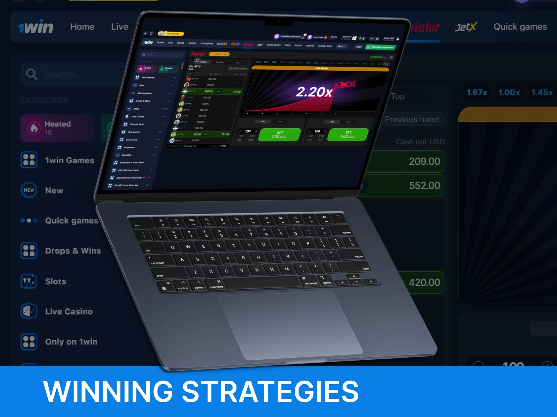 Check out the winning strategies for playing Aviator on the 1win platform.