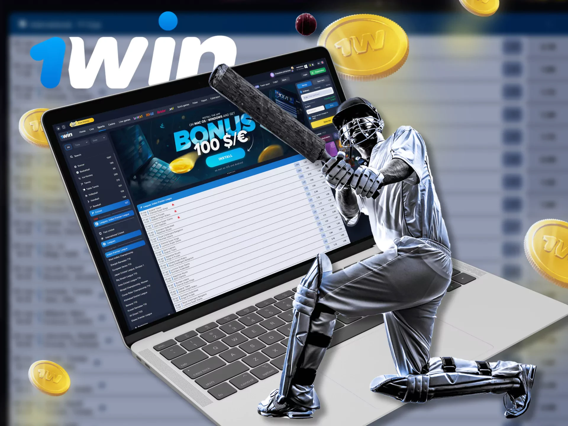 Get to know the different cricket leagues you can bet on at 1win.